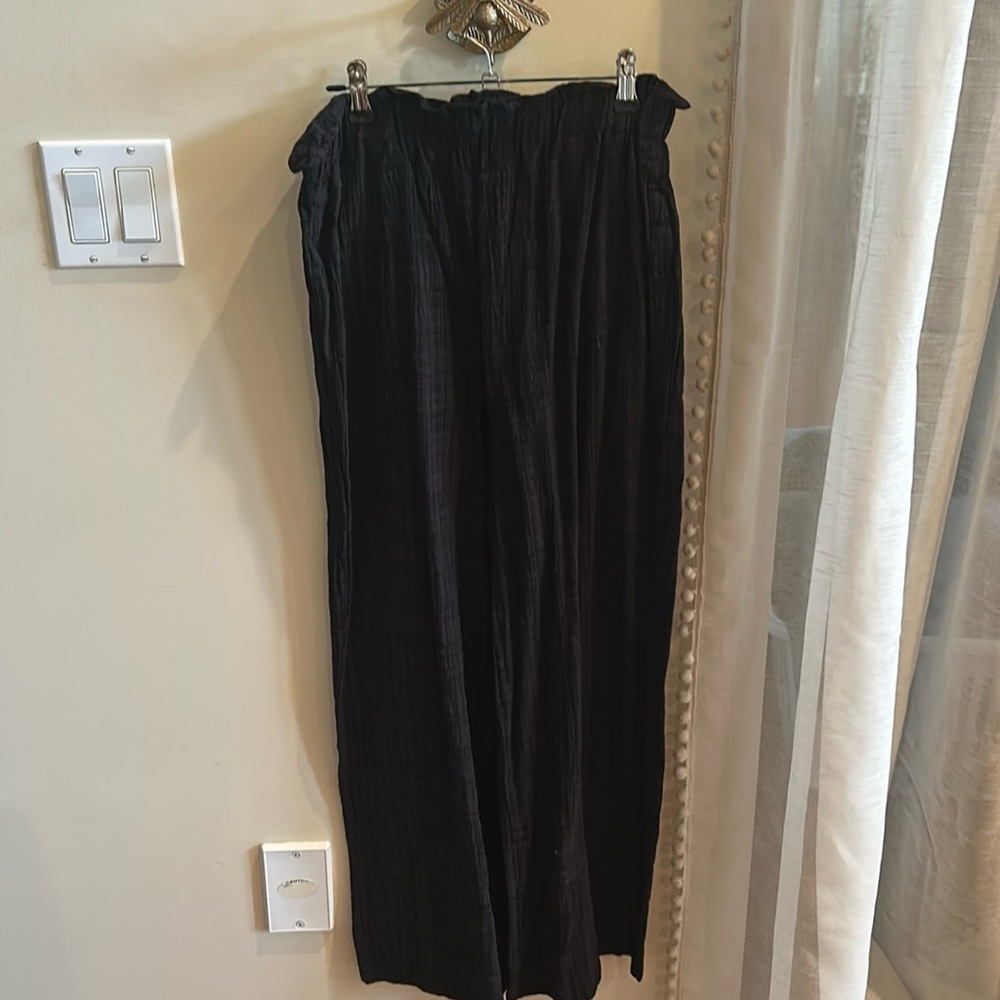 Paper Label Plaid Blue and grey pull-on trouser pant sz. small